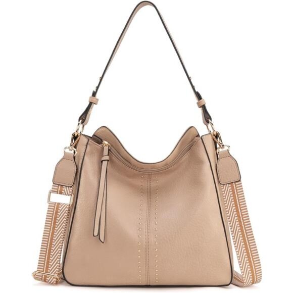Medium Hobo Bags for Women Guitar Strap-khaki - Picture 1 of 7